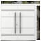 Vdomdoors Metal Double Doors Deux 1705 White Enamel 1 Sidelight and Top Transom Entry Modern Painted 86x92 (W DEUX1705DEXD-BEM-W72+14xH80+12-RH-O - alternate 1
