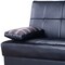 Homeroots 75" Black Faux Leather Convertible Futon Sleeper Sofa And Toss Pillows With Storage 607184 - alternate 3