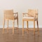 Bali & Pari Storsel Bohemian Natural Rattan and Teak Wood 2-Piece Counter Stool Set 249-2PC-13700-ZORO - alternate 3