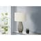 Monarch Specialties Lighting, 24 in.H, Table Lamp, Grey Resin, Ivory / Cream Shade, Contemporary I 9654 - alternate 1
