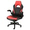 Elama High Back Adjustable Faux Leather Office Chair in Black and Red ELM-F-008 - alternate 1