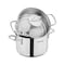 Korkmaz Perla 3 Piece 3.5 Liter Stainless Steel Casserole Steamer with Lid in Silver A1521 - alternate 1