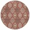 Homeroots 8' Orange Beige And Gray Round Floral Medallion Washable Indoor Outdoor Area Rug 614625 - alternate 2