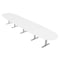 Skutchi Designs 18ft Conference Table With Power Unit | 18 Person Modular Boval Meeting Table | Harmony Series HAR-BOVL-48X216-T-W960-NA - alternate 1