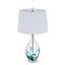 Homeroots 27" Clear Glass Table Lamp With White Empire Shade 524783 - alternate 3
