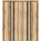 Sartodoors Sliding Closet Double Bi-fold Doors, Planum 0011 Oak and Aluminum Strips, Sturdy Tracks Moldings Tr PLANUM0011DBF-DUB-96 x 84 (4* 24x84) - alternate 1