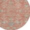 Homeroots 8' Coral Charcoal And Gray Round Floral Washable Indoor Outdoor Area Rug 605469 - alternate 3
