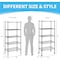 Simple Deluxe Heavy Duty 5-Tier Shelving Units Adjustable, Wire Shelf with 1000 lbs Capacity 250 per Shelf, 30 HKSHLF30146505B - alternate 2