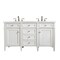 James Martin Vanities 60" D Vanity, Bright White w/Eternal Jasmine Pearl Top w/FreePower Wireless Charger 655-V60D-BW-FEJP - alternate 1
