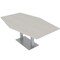 Skutchi Designs Hexagon Conference Table With Power, 48 in W, 72 in L, Ivory HAR-HEX.IR-48X72-DOU-K458-NA - alternate 1