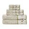Homeroots Set of Six Cream Cotton Jacquard Towel Set, 6PK 712108 - alternate 1
