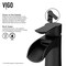 Vigo Paloma 7inH Single Hole Single-Handle Waterfall Bathroom Faucet in Matte Black VG01041MB - alternate 2