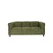 Homeroots 72" Moss Green Suede Sofa With Black Legs 530481 - alternate 2