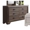 Homeroots 59" Gray Six Drawer Double Dresser 490472 - alternate 2