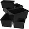 Storex Classroom Storage Bin, Plastic, Black, 2 PK 61429U06C - alternate 1