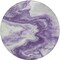 Homeroots 8' Purple And Silver Round Abstract Washable Indoor Outdoor Area Rug 618342 - alternate 2