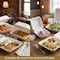 Eco Harmony Products Bagasse Hinged Food Storage Container, PFAS-Free, White, 3 compartments, 8.5" x 8", 200PK 804609 - alternate 3