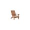 Linon Home Decor Nantucket Natural Wood Deck Chair, Beige Cushion 21181T3601U - alternate 1