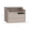 Homeroots 13" Gray Wood One Drawer Floating Nightstand 543704 - alternate 2