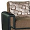 Homeroots 90" Brown Chenille Convertible Futon Sleeper Sofa And Toss Pillows With Storage 607211 - alternate 2