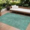 Homeroots 8' X 10' Teal Blue And Charcoal Geometric Washable Indoor Outdoor Area Rug 577604 - alternate 1