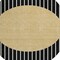 Homeroots 8' Black And Beige Round Striped Washable Indoor Outdoor Area Rug 597147 - alternate 3