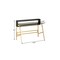 Homeroots 47" Gold Wood and Stainless Steel Writing Desk 723730 - alternate 2