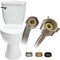 Fluidmaster Fits-All Toilet Connector, 3/8 in Inlet, Compression Inlet, 7/8 in Outlet, Ballcock Outlet, 20 in L B4T20U - alternate 3