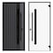 Vdomdoors Front Exterior Prehung Steel Door Ronex0144 Grey 2 Sidelight and Transom Window Sidelite Entry RONEX0144EXD-GRE-W14+36+14 X H80+16-LH-I - alternate 3