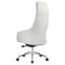 Leisuremod Celeste High-Back Office Chair in Upholstered Leather and Iron Frame with Swivel and Tilt, White COT20WL - alternate 2