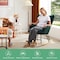 Yssoa Simple Deluxe Nursery Rocking Chairs, Teddy Upholstered Glider Recliner Rocking Chair with High Bac 3A88FNCHARROCKERGRN - alternate 2