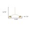 Homeroots Brass Two Light Metal Dimmable Chandelier With White Shades 611364 - alternate 2