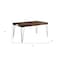 Homeroots 36" X 60" X 30" Walnut Black Metal Wood Dining Table 347338 - alternate 2