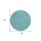 Homeroots 8' Teal Blue Black And Ivory Round Geometric Washable Indoor Outdoor Area Rug 596772 - alternate 4