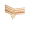 House Of Fara 7-3/4'' x 3-1/2'' x 3-1/2'' Unfinished Hardwood Inside Corner Block ICR8P - alternate 2