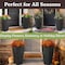 Pure Garden 2-Pack 22.4IN Tall Outdoor Planters for Porch or Patio Decor Gray Finish 50-PL9942-GRY - alternate 2