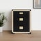 Homeroots 48" Black And Gold Faux Crystal Bling Wood Six Drawer Dresser 564687 - alternate 1