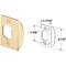 Defender Security Door Strike Plate, 2-1/4 in L, 1-7/16 in W, Steel, Brass Pair E 2232 - alternate 2