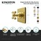 Kingston Brass Single-Handle Six-Way Diverter Valve with Square Trim Kit, Brushed Brass KS4047AX - alternate 2