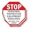 Signmission Stop Personal Protective Equipment, 4 inch X 4 inch, Vinyl Decal, 2PK OC-D-2PACK-4-122 - alternate 1