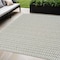Homeroots 5' X 7' Cream and Beige Geometric Distressed Indoor Outdoor Area Rug 558817 - alternate 3