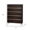 Homeroots 33" Drk Brown White Marble Manufactured Wood + Solid Wood Stainless Steel Five Drawer Chest 491550 - alternate 2