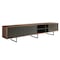 Homeroots 94in Gray Solid and Manufactured Wood Enclosed and Open Storage TV Stand 370437 - alternate 1