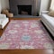 Homeroots 10' X 14' Pink Ivory And Denim Blue Floral Washable Indoor Outdoor Area Rug 605324 - alternate 4