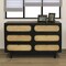 Homeroots 56" Black And Natural Solid Wood And Rattan Six Drawer Double Dresser 564522 - alternate 3