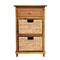Happimess Malibu 26"H Rustic Handcrafted Acacia Wood Accent Storage Nightstand w/Drawer and 2 Water Hyacinth SHF2007A - alternate 3
