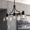 Vaxcel Beloit 3L LED Compatible Black Farmhouse Linear Chandelier Island Pendant Light Fixture Clear Glass H0293 - alternate 3
