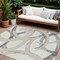 Homeroots 9' X 12' Ivory Gray And Beige Abstract Washable Indoor Outdoor Area Rug 599134 - alternate 1
