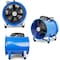 Edendirect 12 in. 1-Speed Heavy Duty Drum Fan in Blue with 3350 RPM, Button Control IR-TY-ZLFJ-TZ - alternate 3