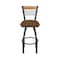 Holland Bar Stool Co Eleanor 30in Swivel Bar Stool with Pewter Finish, Medium Back and Canter Thatch Seat 880 - alternate 2